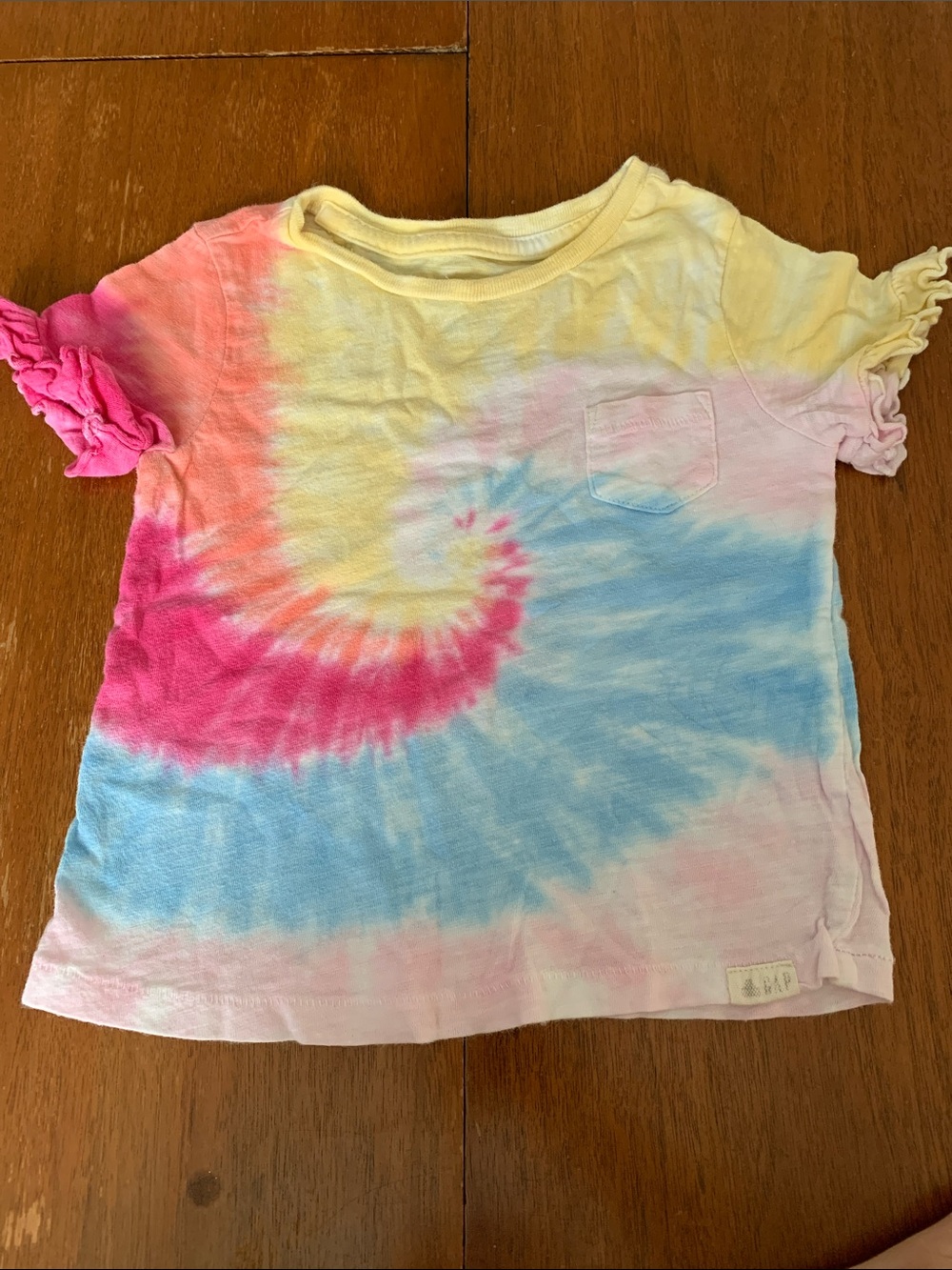 🍊5/$25 GAP Kids Tie-Dye Short Sleeve Tee in Pink, Yellow & Blue size 2T